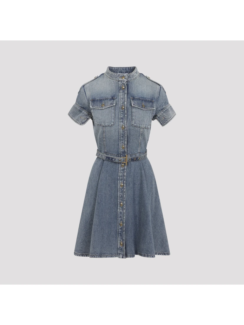 Alexander McQueen Denim Mini Dress