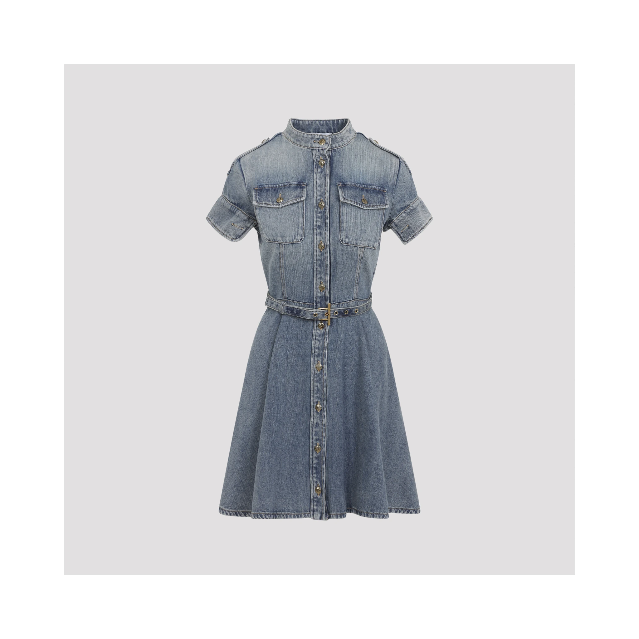 Alexander McQueen Denim Mini Dress