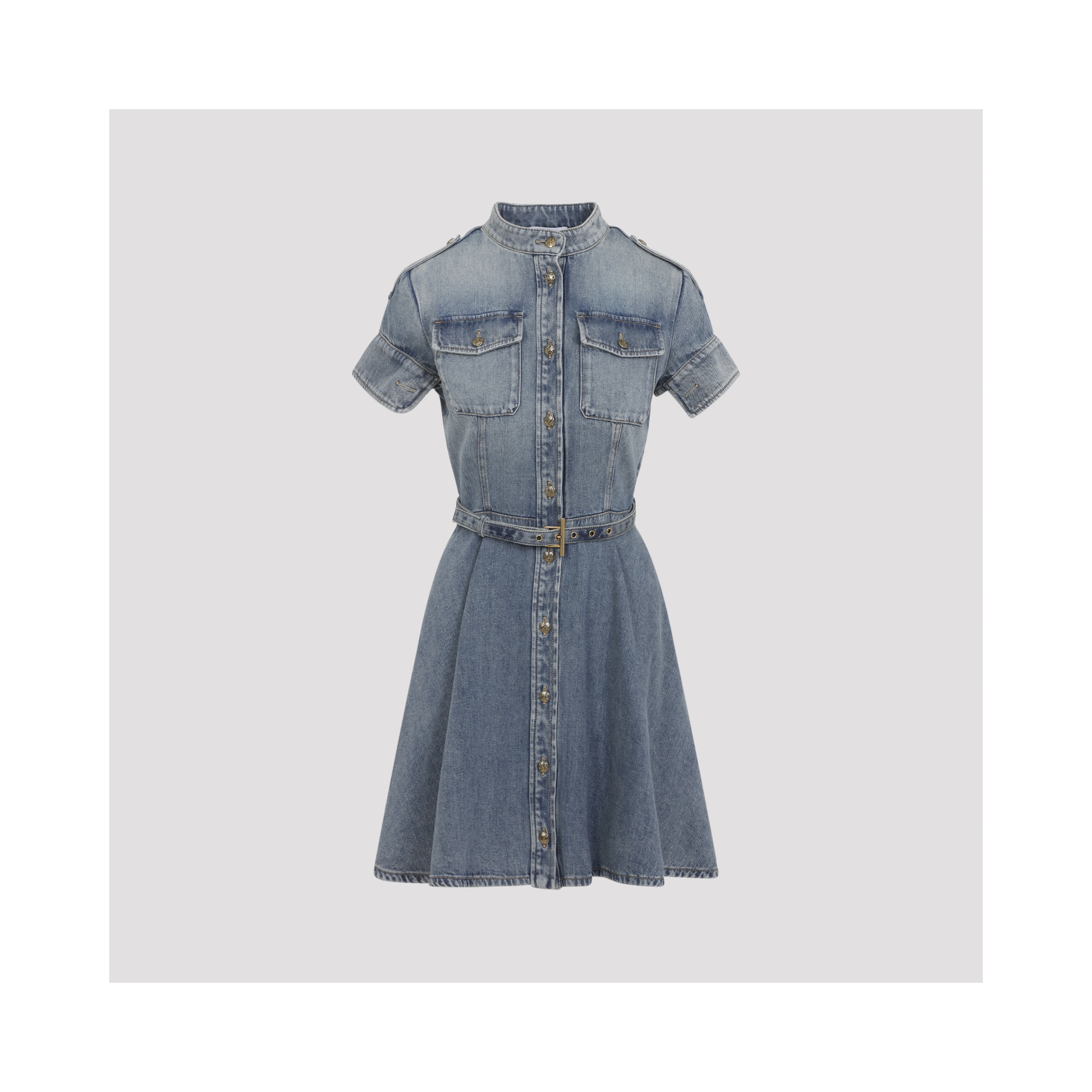 Alexander McQueen Denim Mini Dress