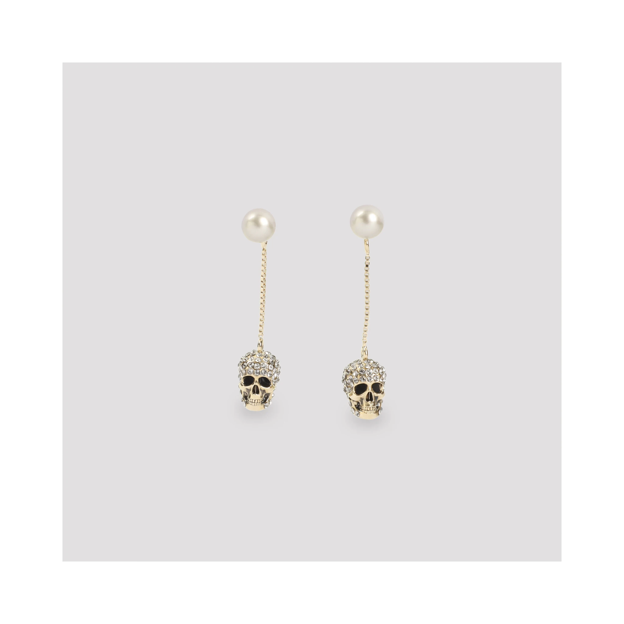 Alexander McQueen Pave Skull Earrings