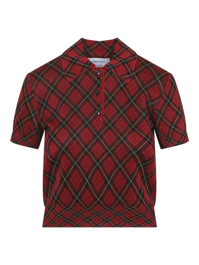 Alexander McQueen Microcheck Polo