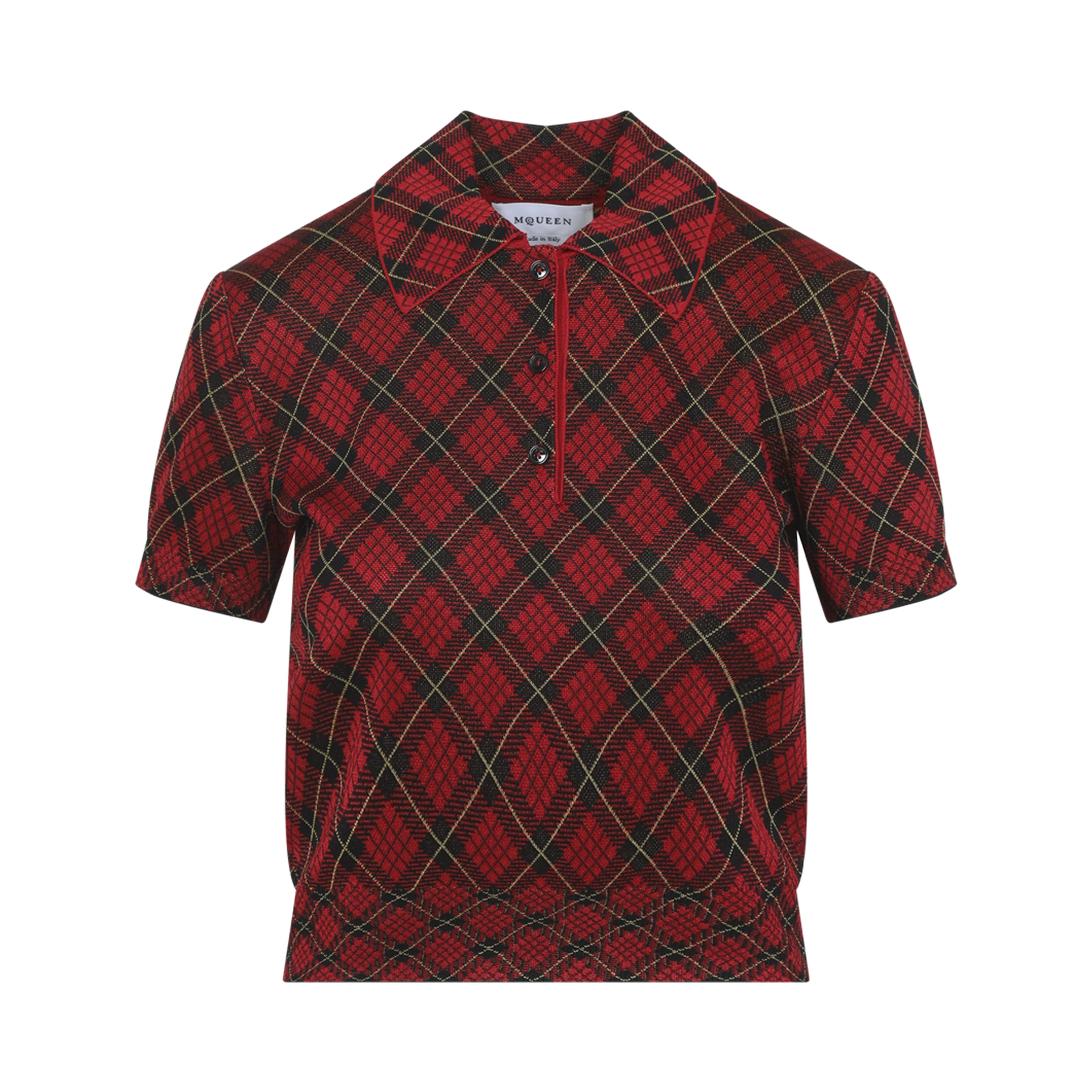 Alexander McQueen Microcheck Polo