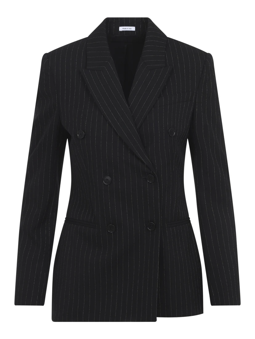 Alexander McQueen Pinstripe Lurex Jacket