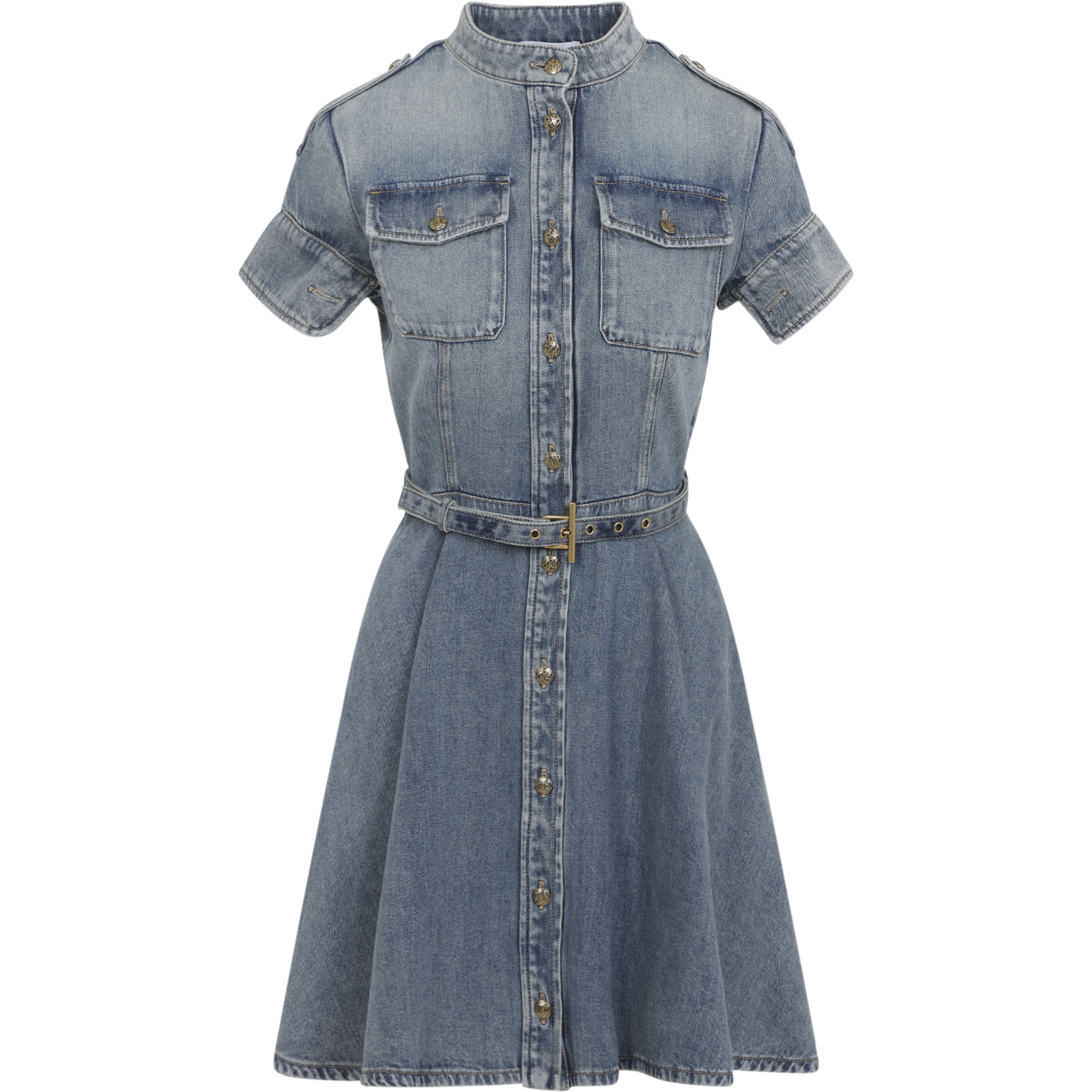 Alexander McQueen Denim Mini Dress