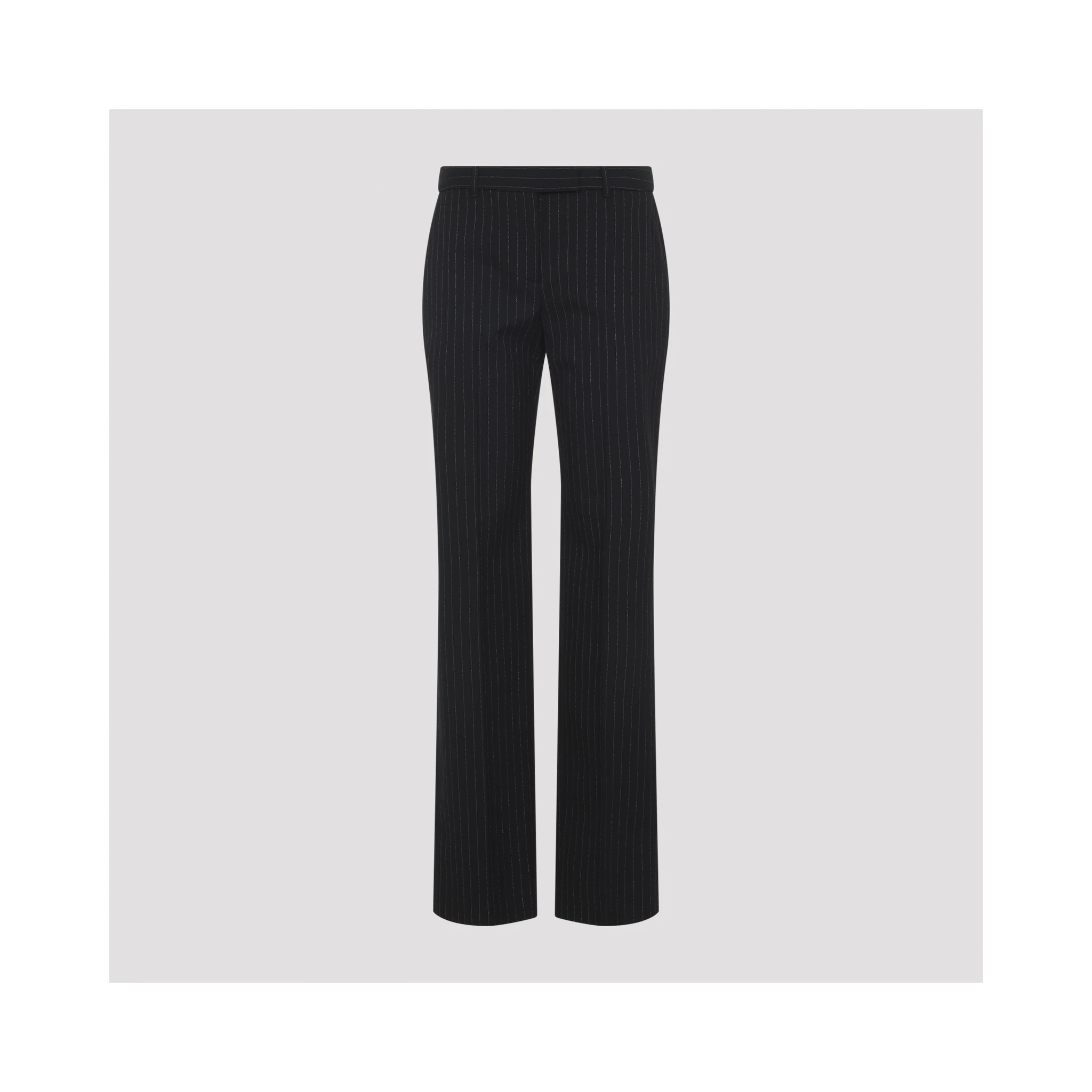 Alexander McQueen Pinstripe Lurex Pants