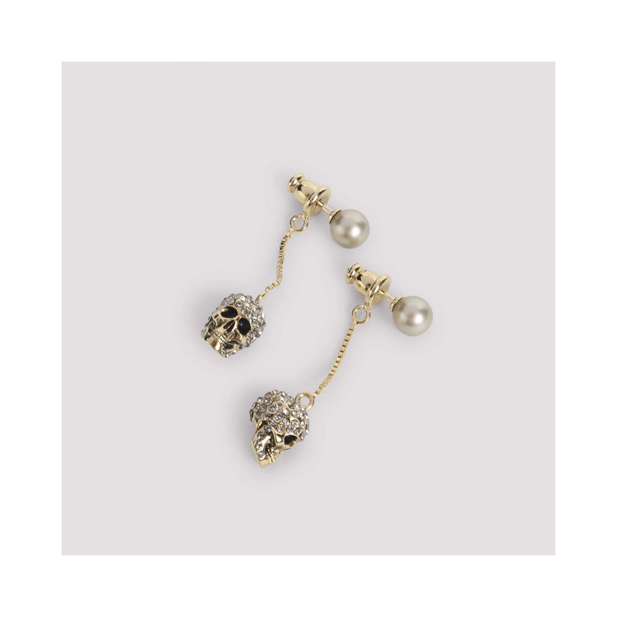 Alexander McQueen Pave Skull Earrings