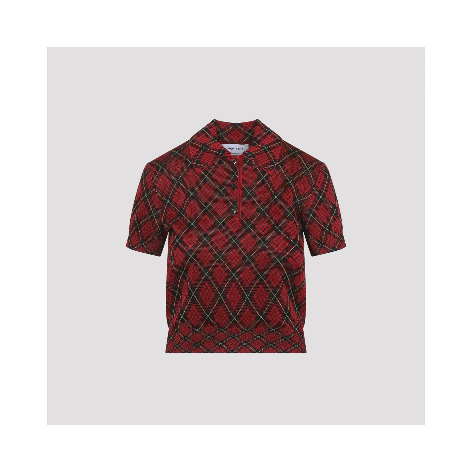 Alexander McQueen Microcheck Polo