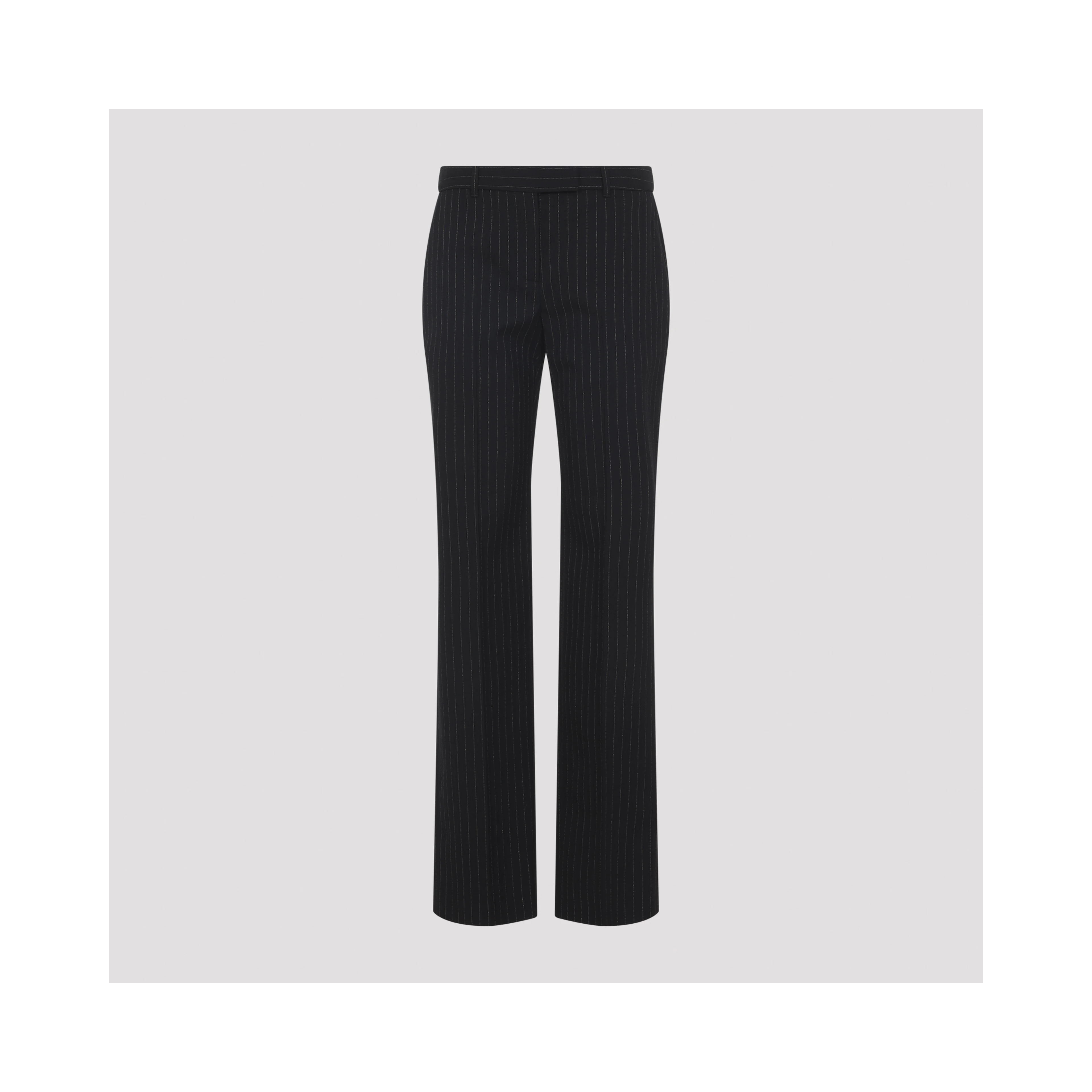 Alexander McQueen Pinstripe Lurex Pants
