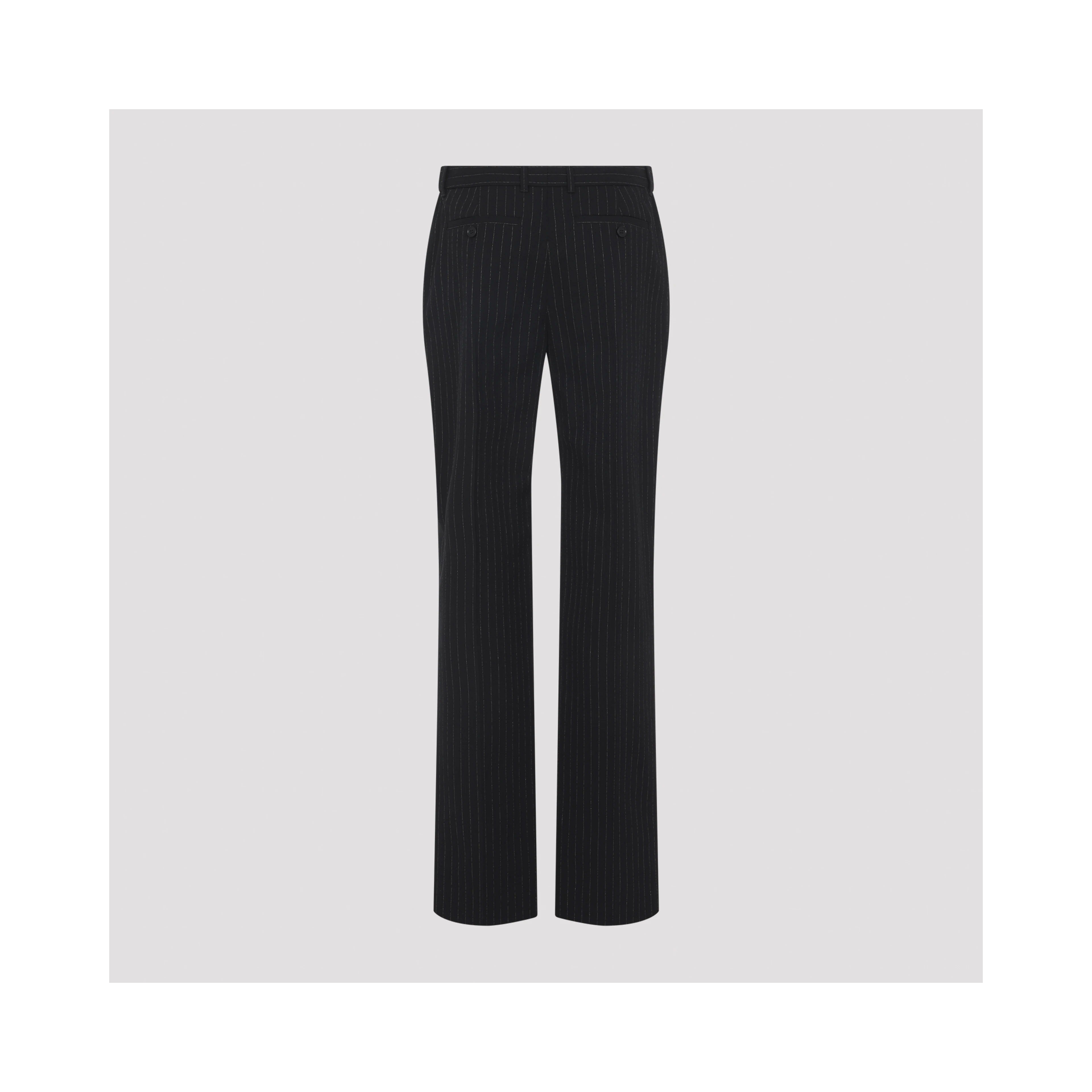 Alexander McQueen Pinstripe Lurex Pants