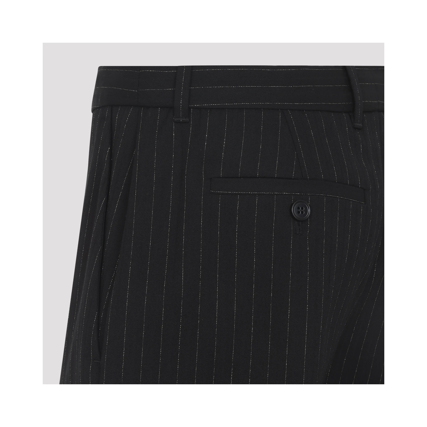 Alexander McQueen Pinstripe Lurex Pants