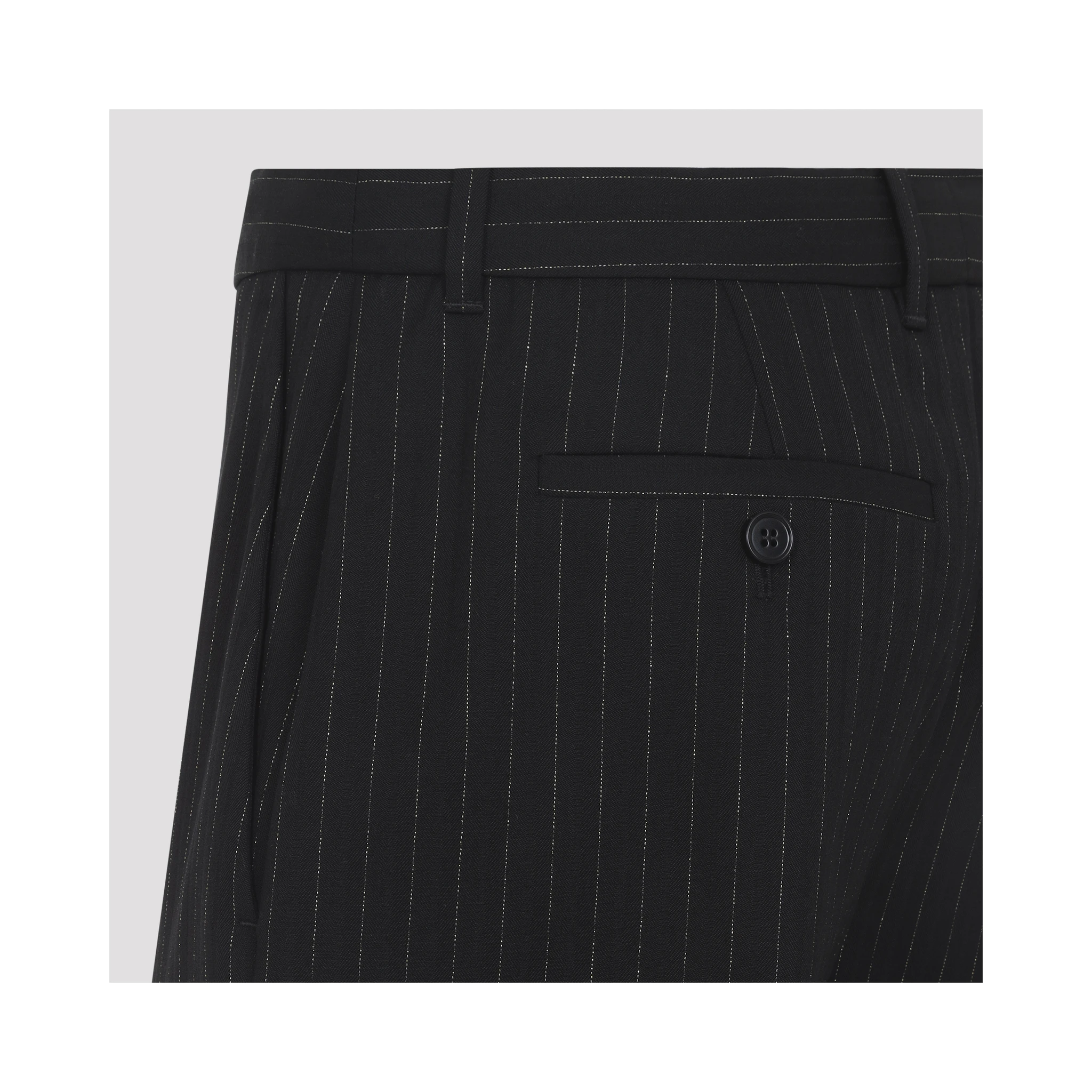 Alexander McQueen Pinstripe Lurex Pants