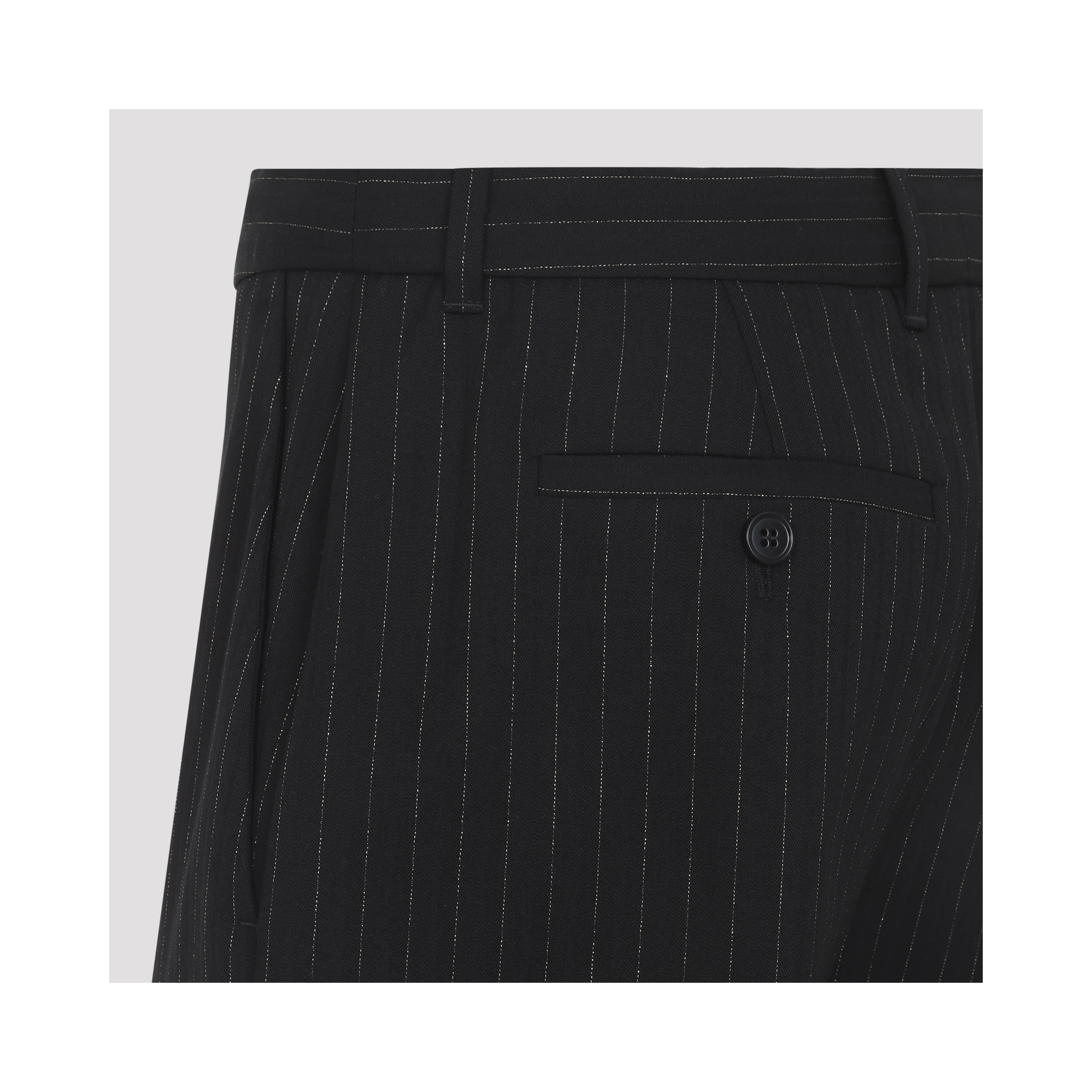 Alexander McQueen Pinstripe Lurex Pants