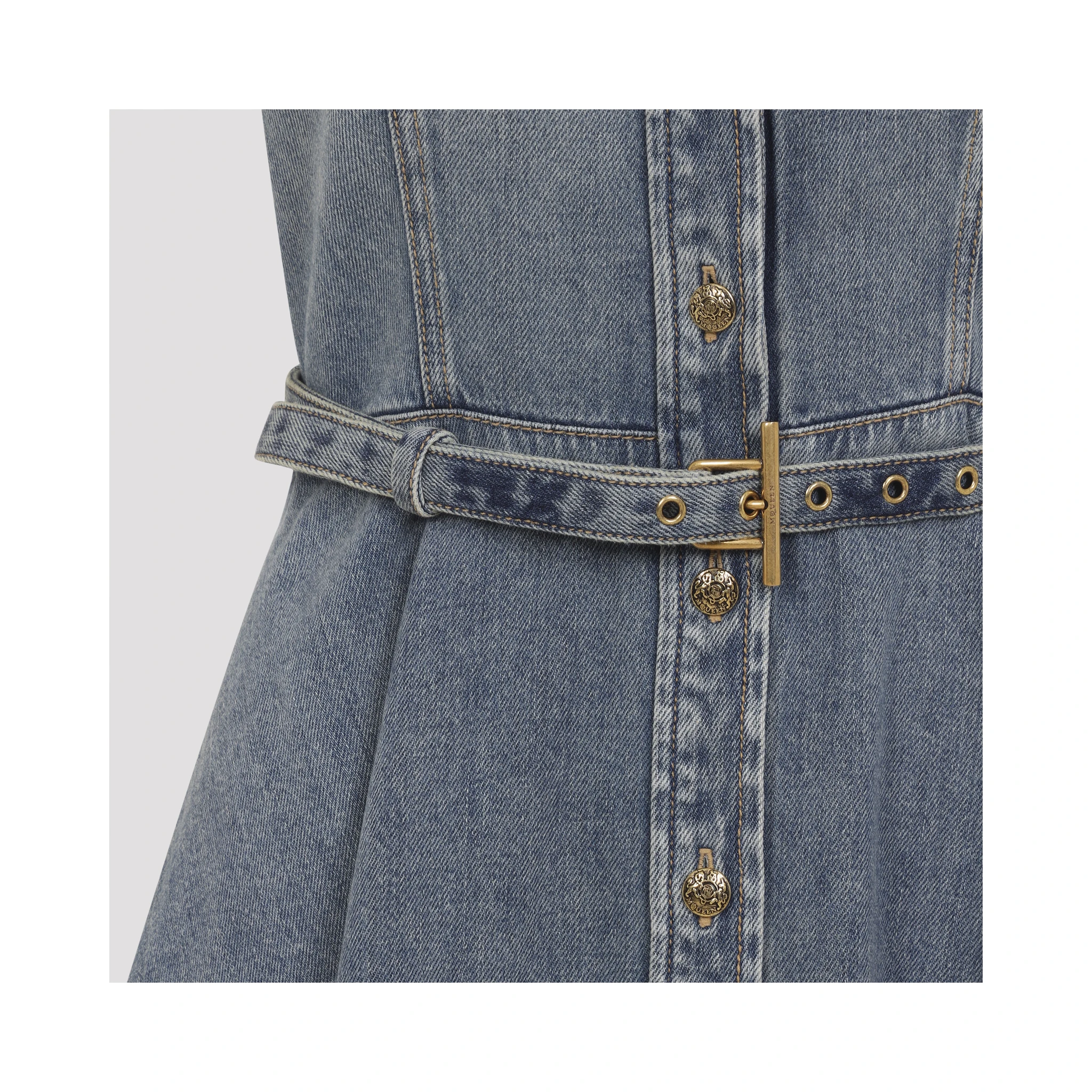 Alexander McQueen Denim Mini Dress