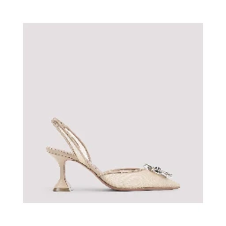 Amina Muaddi Begum Mesh 70 Sling Mules