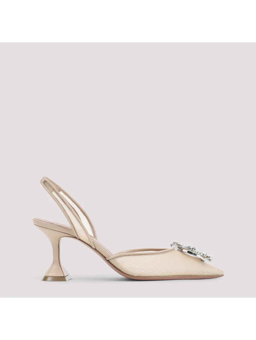 Amina Muaddi Begum Mesh 70 Sling Mules