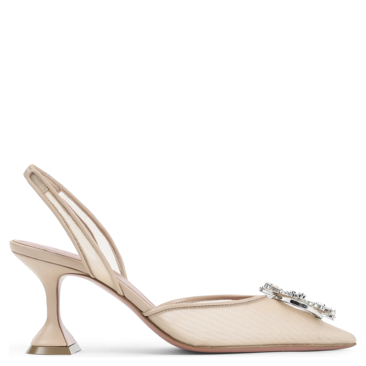 Amina Muaddi Begum Mesh 70 Sling Mules