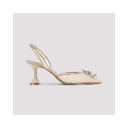 Amina Muaddi Begum Mesh 70 Sling Mules