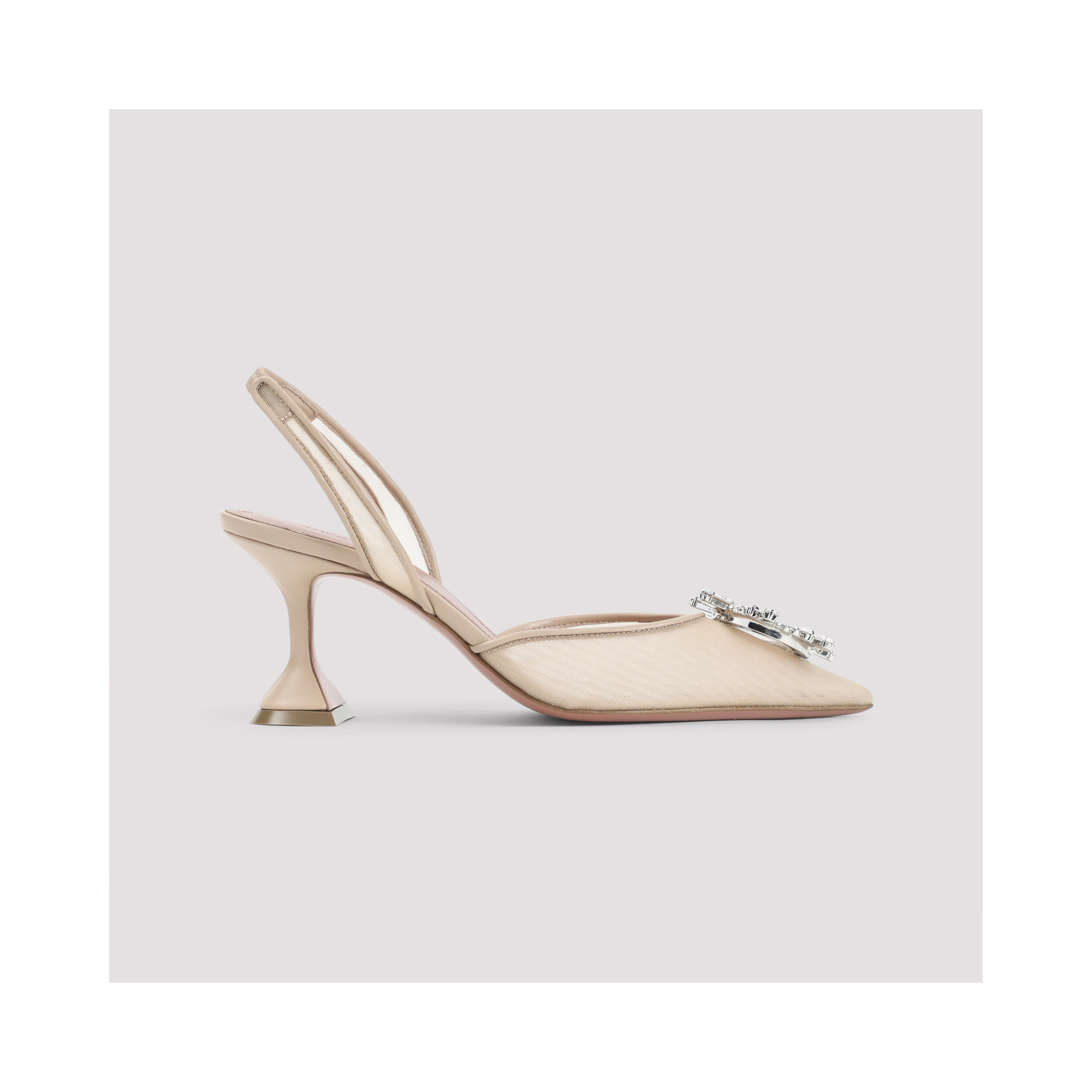 Amina Muaddi Begum Mesh 70 Sling Mules