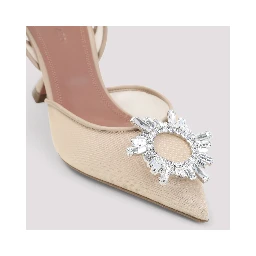 Amina Muaddi Begum Mesh 70 Sling Mules