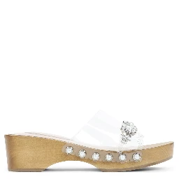 Simone Rocha Scalopped Wooden Clog Sandals