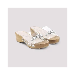 Simone Rocha Scalopped Wooden Clog Sandals