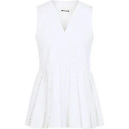 Jil Sander Sleveless A-Line Pleated Top