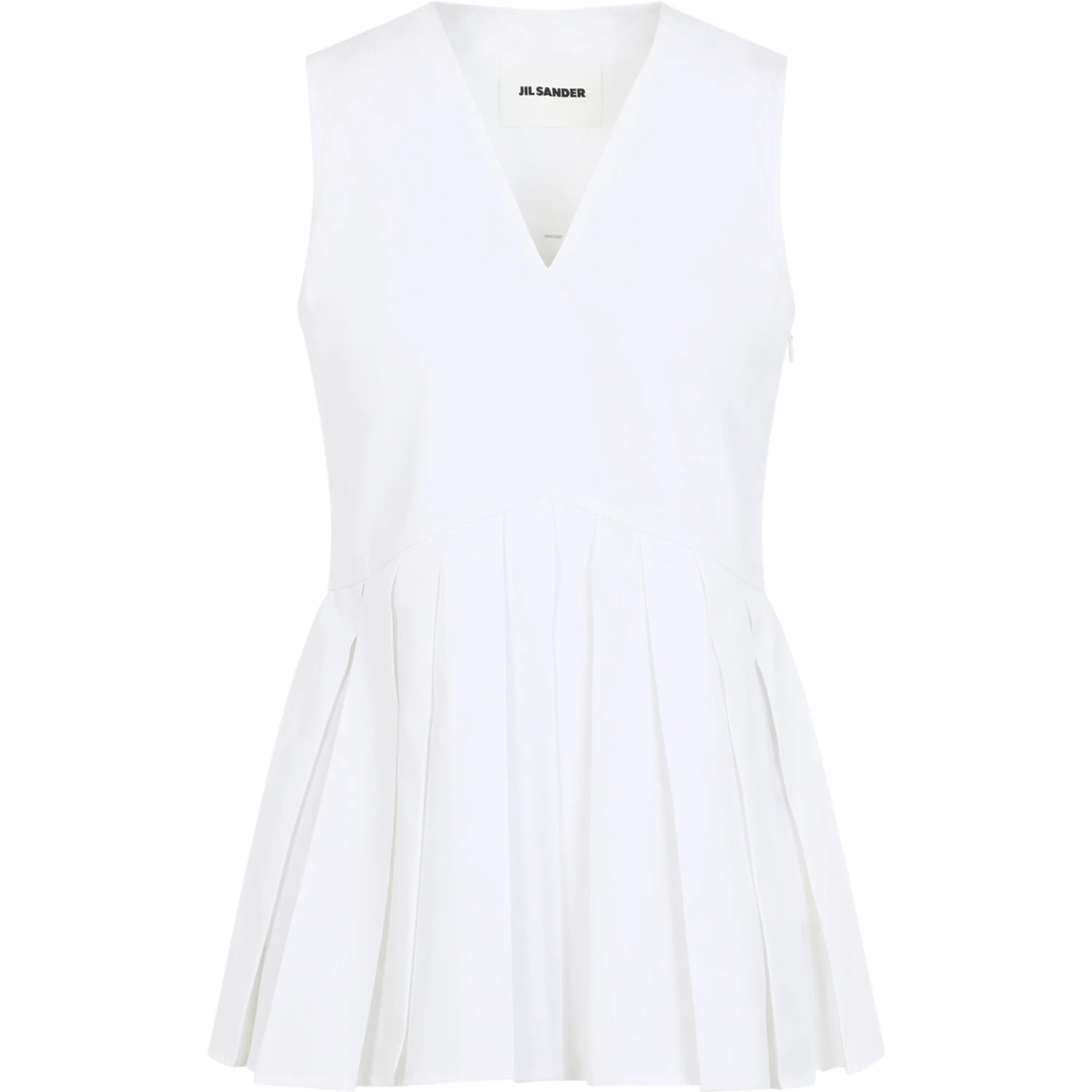 Jil Sander Sleveless A-Line Pleated Top