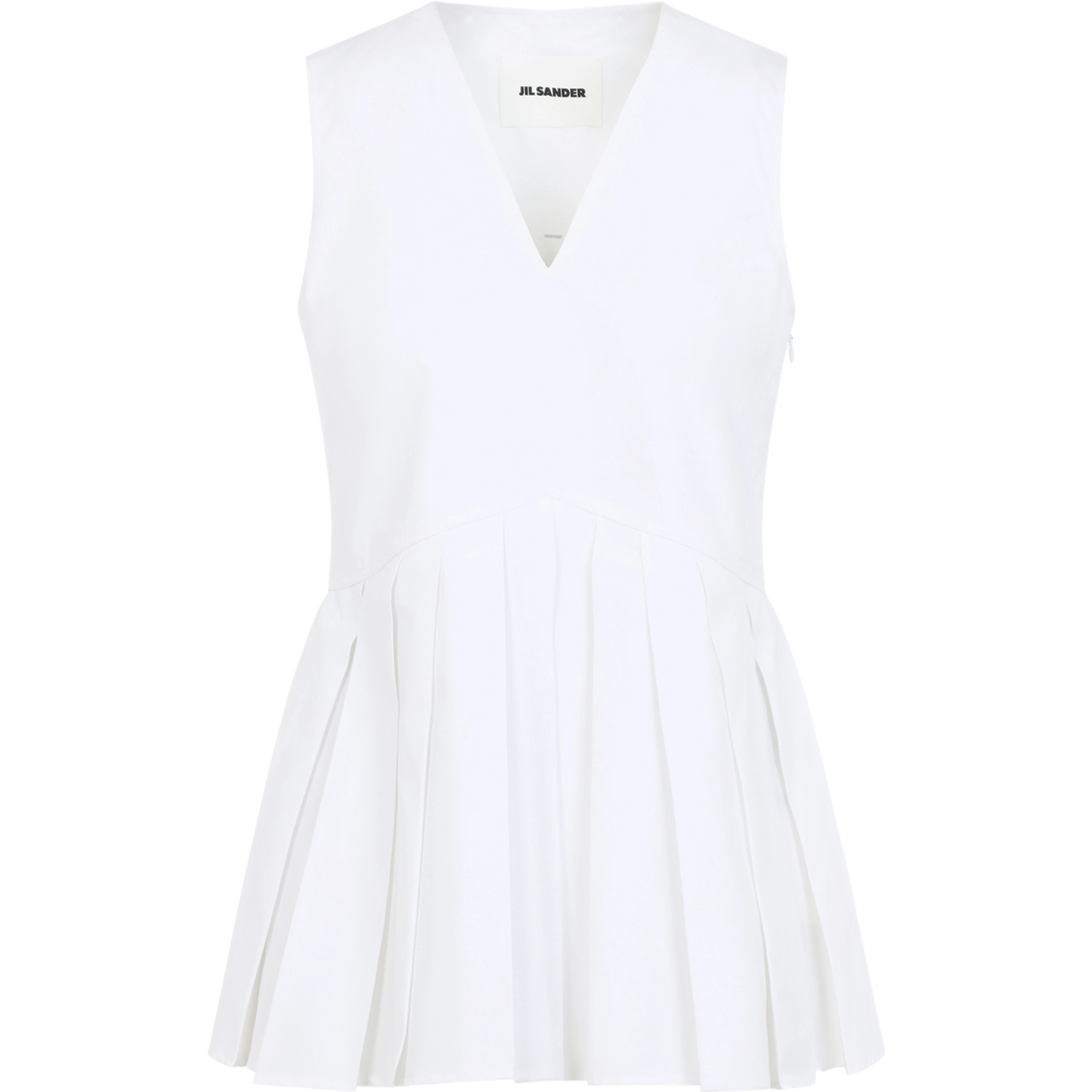 Jil Sander Sleveless A-Line Pleated Top