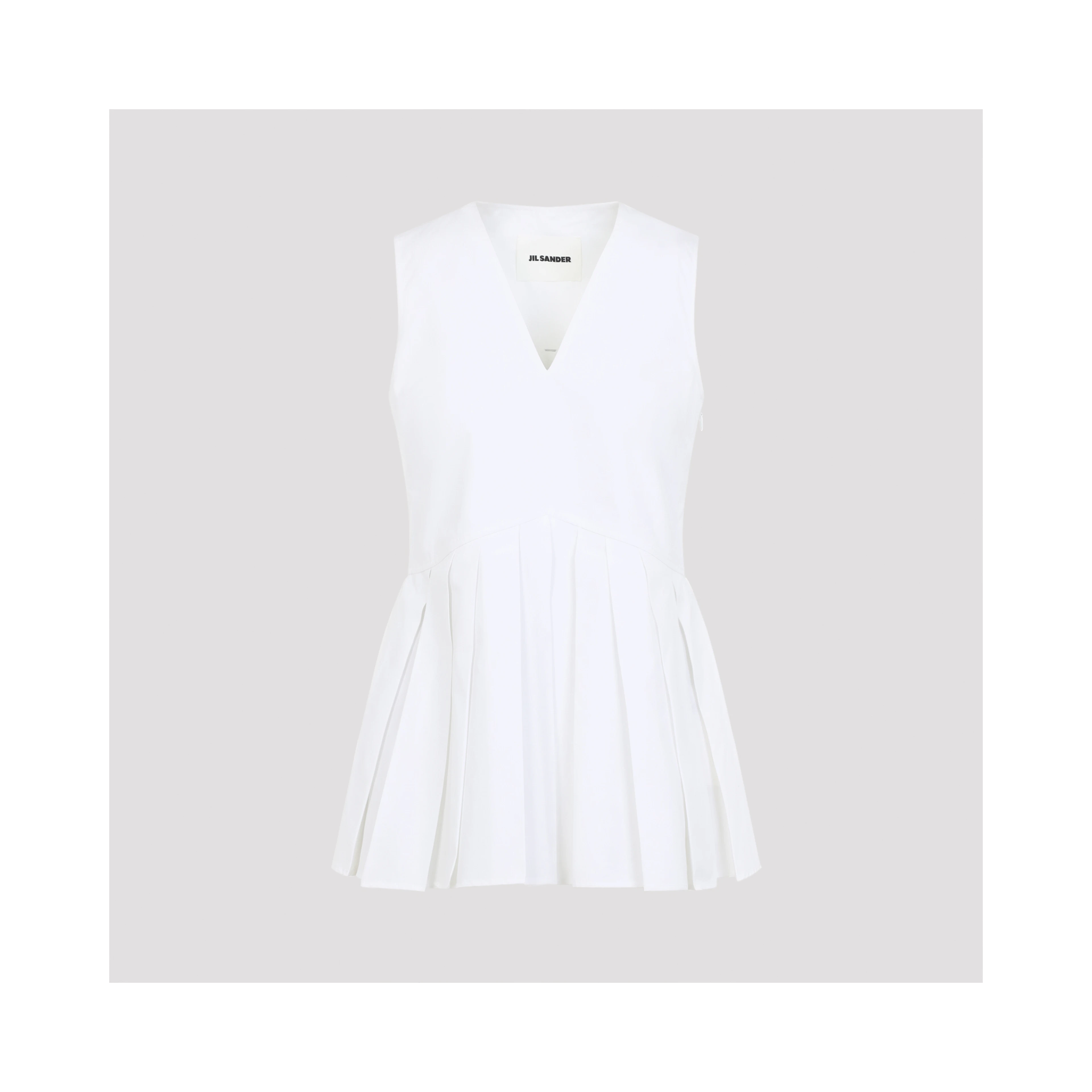 Jil Sander Sleveless A-Line Pleated Top