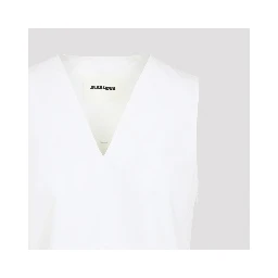 Jil Sander Sleveless A-Line Pleated Top