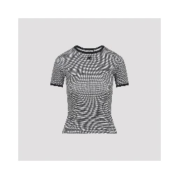Courreges Houndstooth Contrast T-Shirt