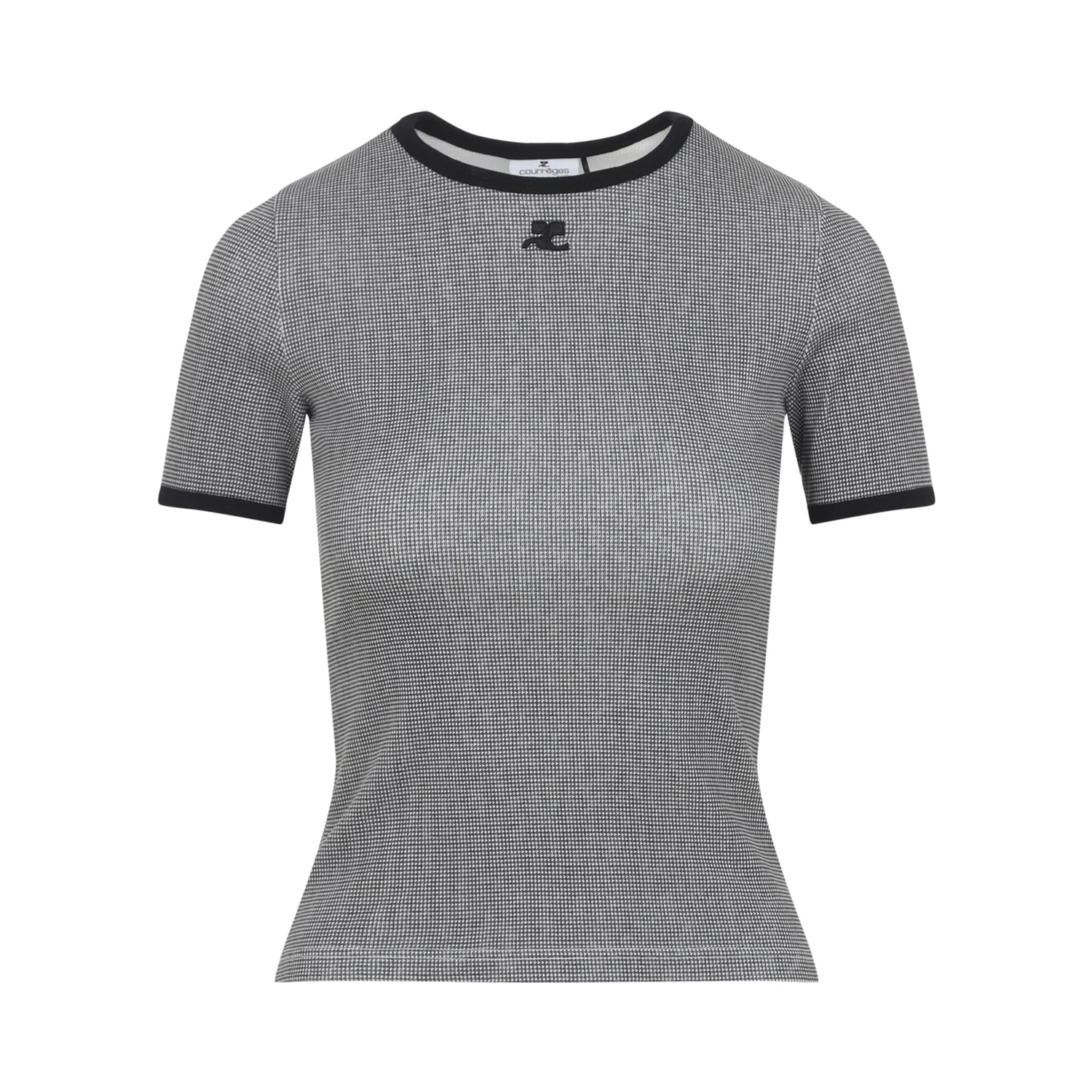 Courreges Houndstooth Contrast T-Shirt