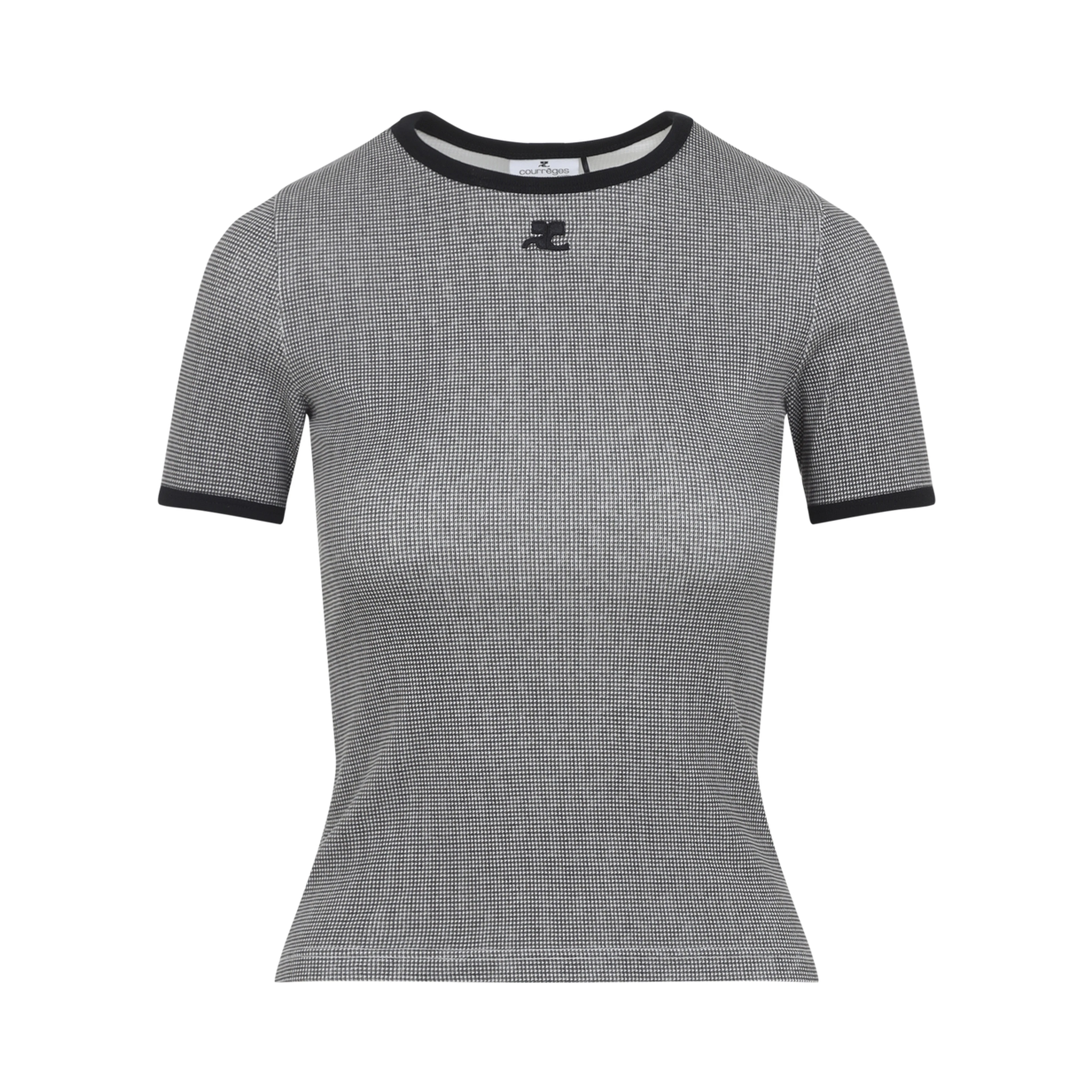 Courreges Houndstooth Contrast T-Shirt
