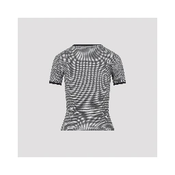 Courreges Houndstooth Contrast T-Shirt