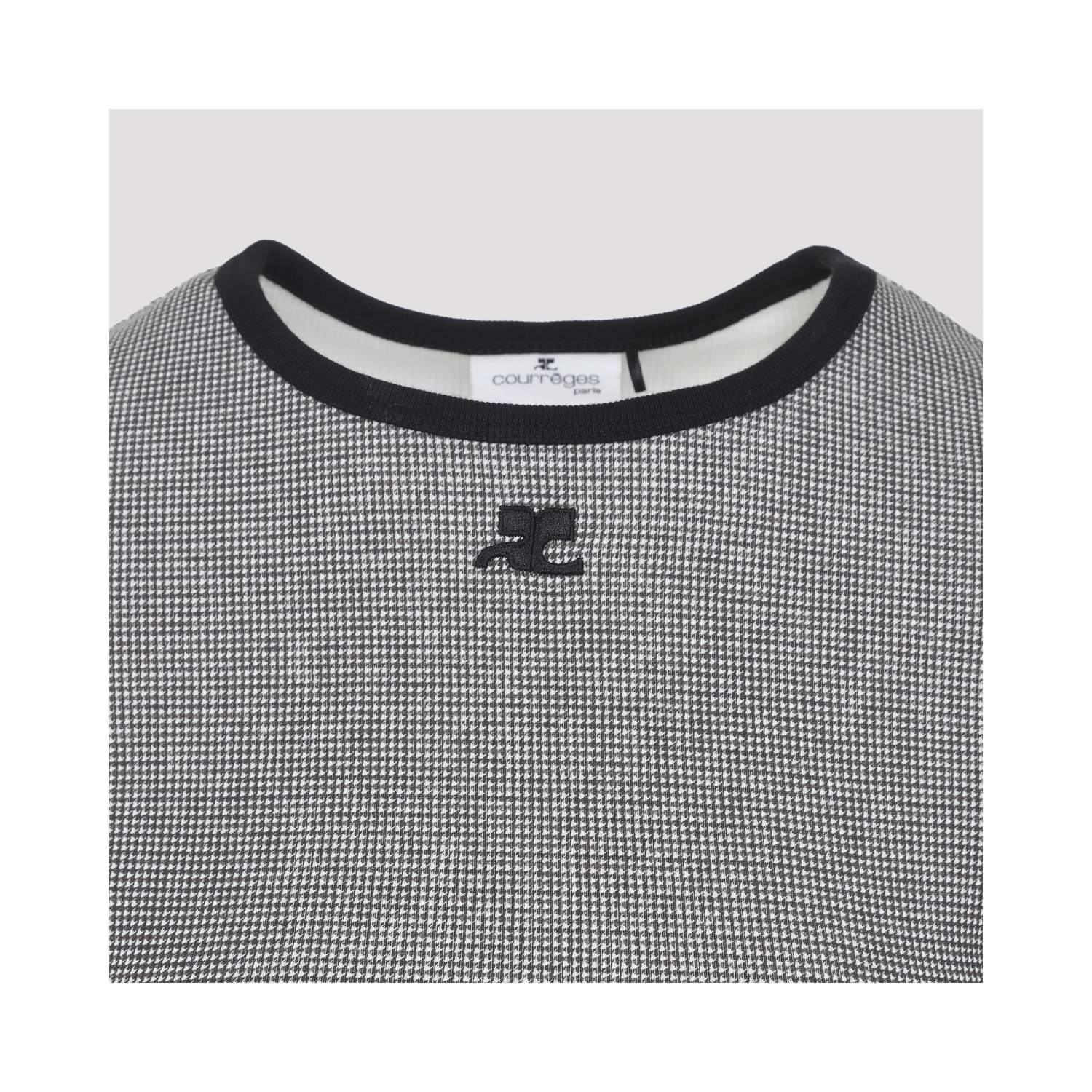 Courreges Houndstooth Contrast T-Shirt