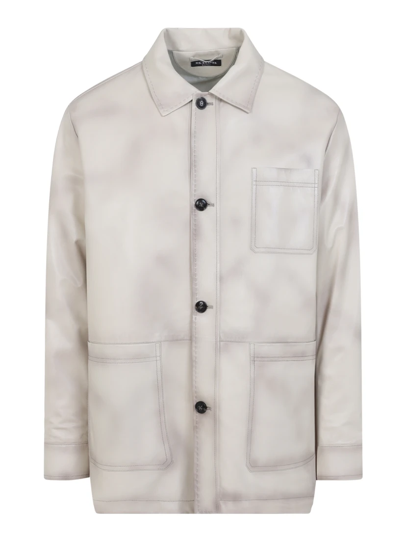 Kiton Lamb Leather Jacket