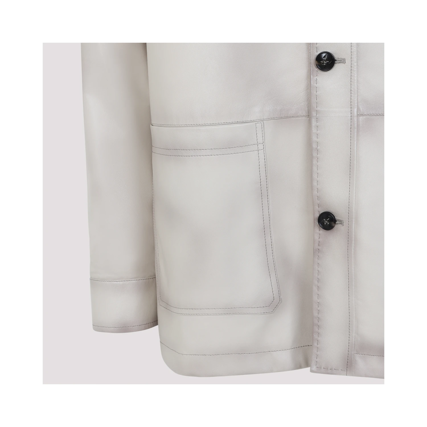 Kiton Lamb Leather Jacket