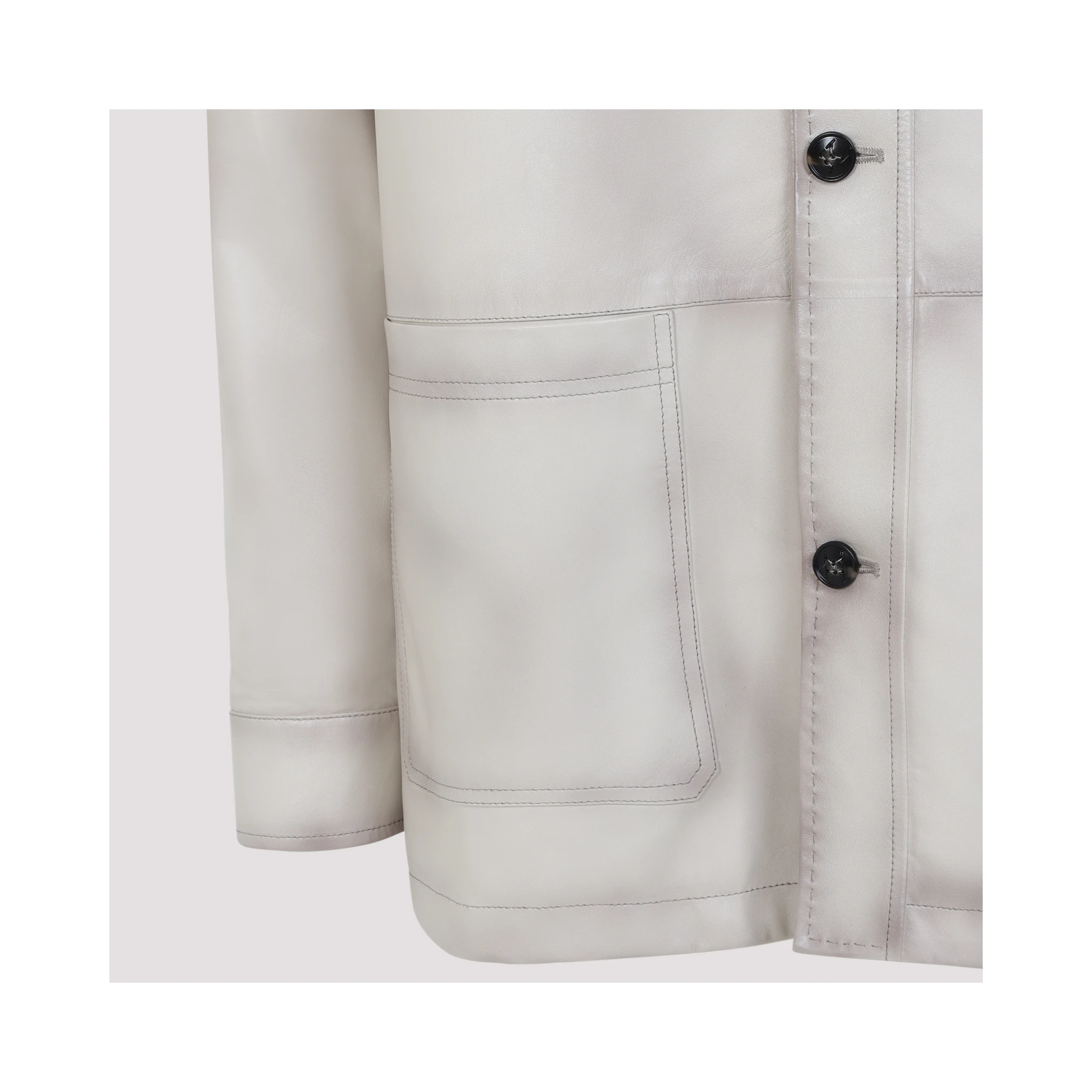 Kiton Lamb Leather Jacket
