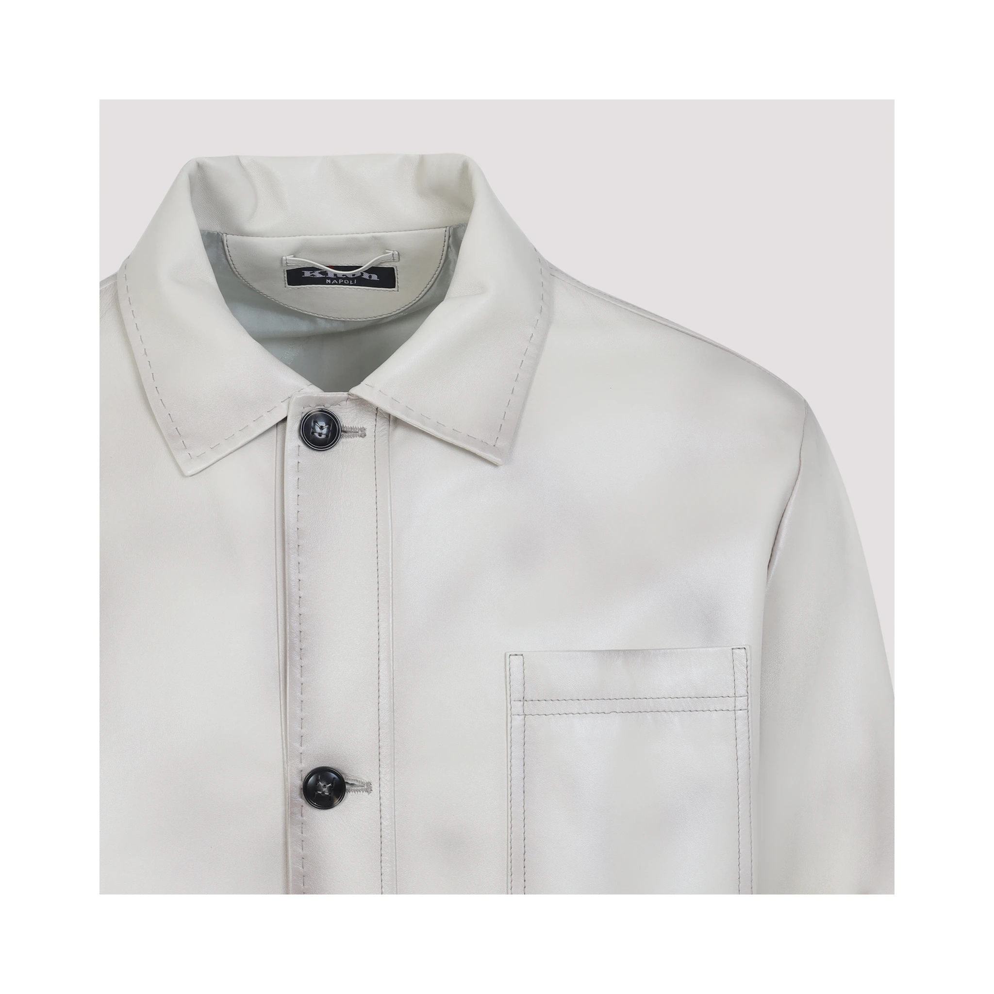 Kiton Lamb Leather Jacket
