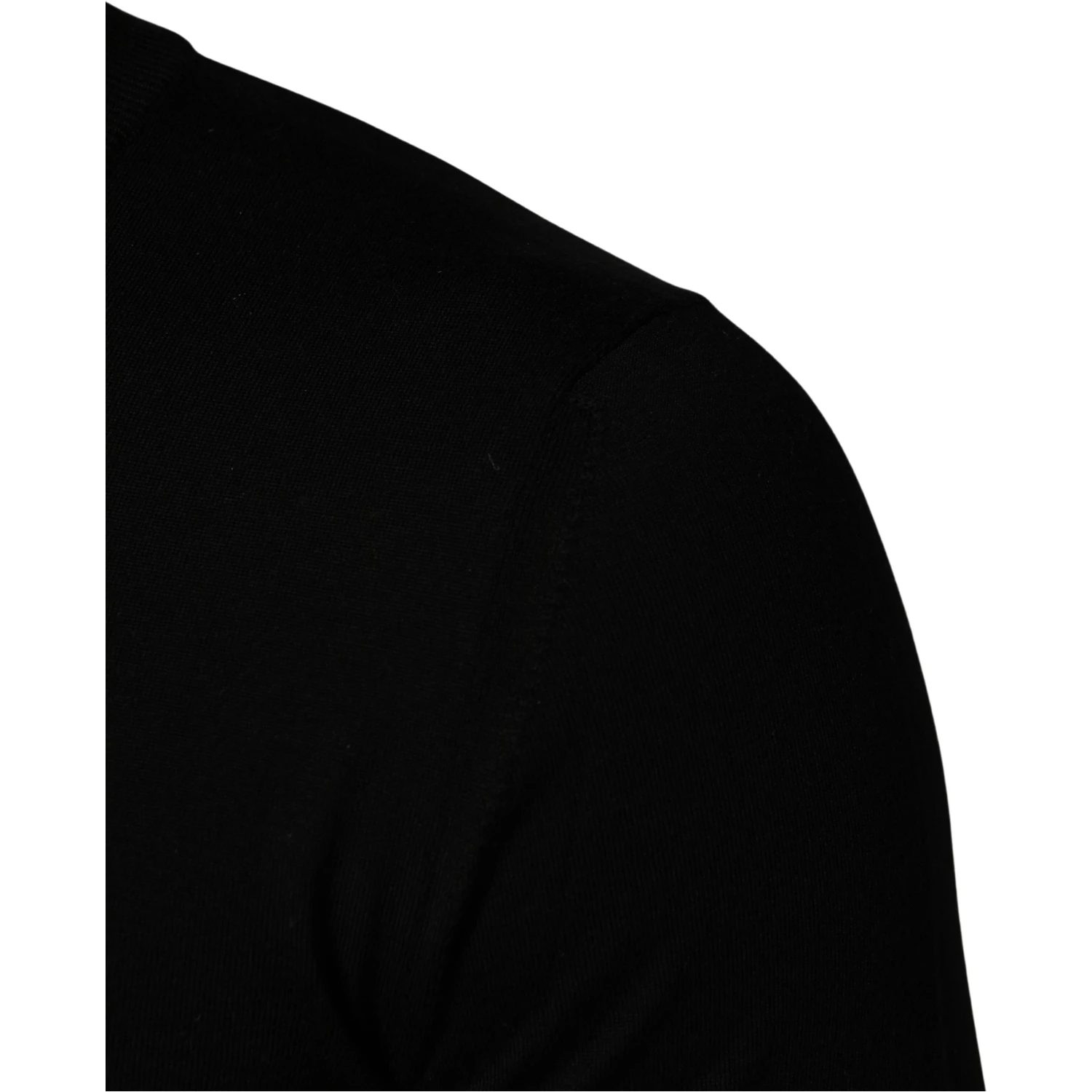 Black embroidered Logo Crew Neck Pullover Sweater