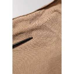 Brown Cotton Logo Patch Round Neck T-shirt