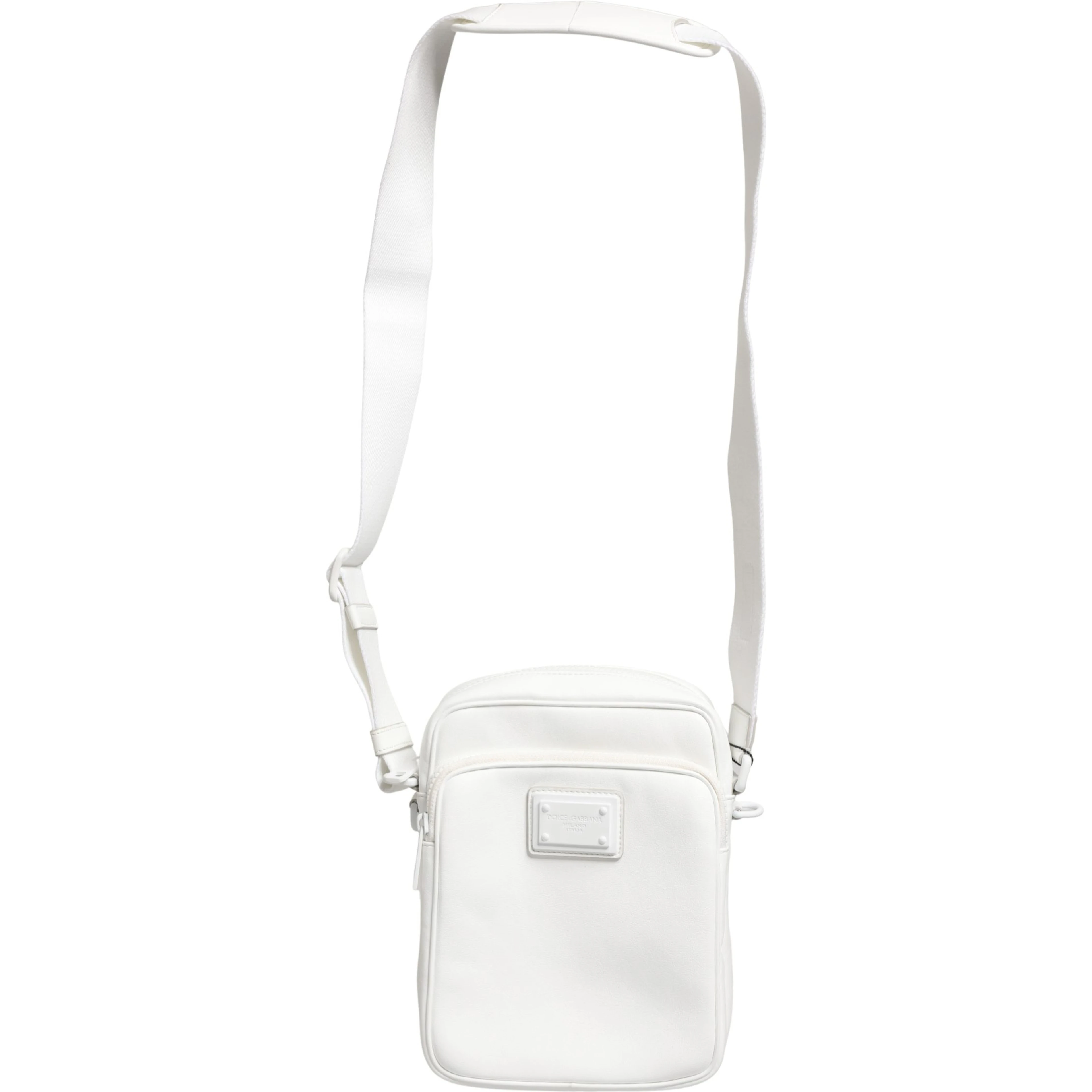 White Logo Plaque Crossbody Shoulder Borse Men Bag