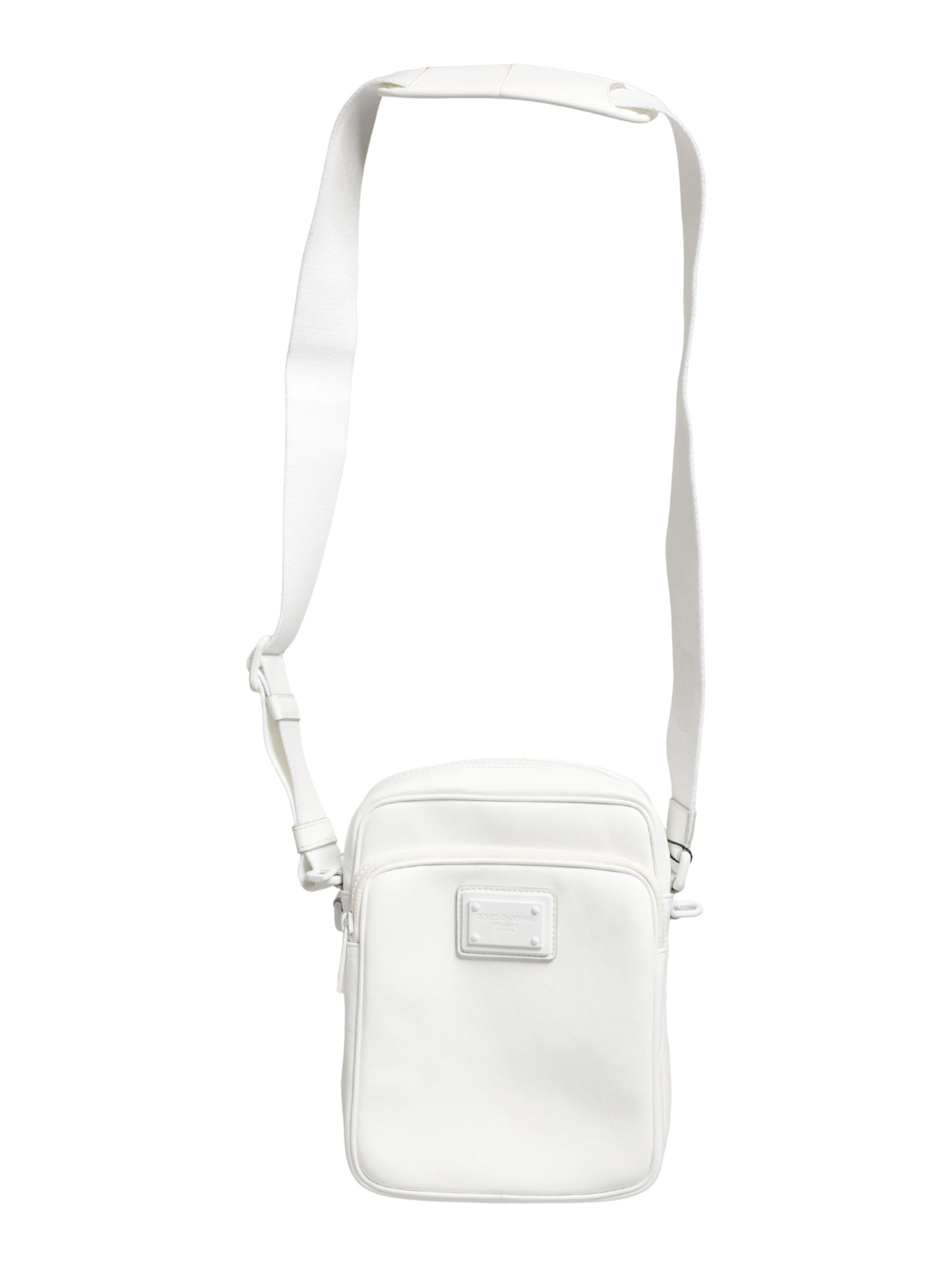 White Logo Plaque Crossbody Shoulder Borse Men Bag