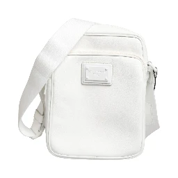 White Logo Plaque Crossbody Shoulder Borse Men Bag