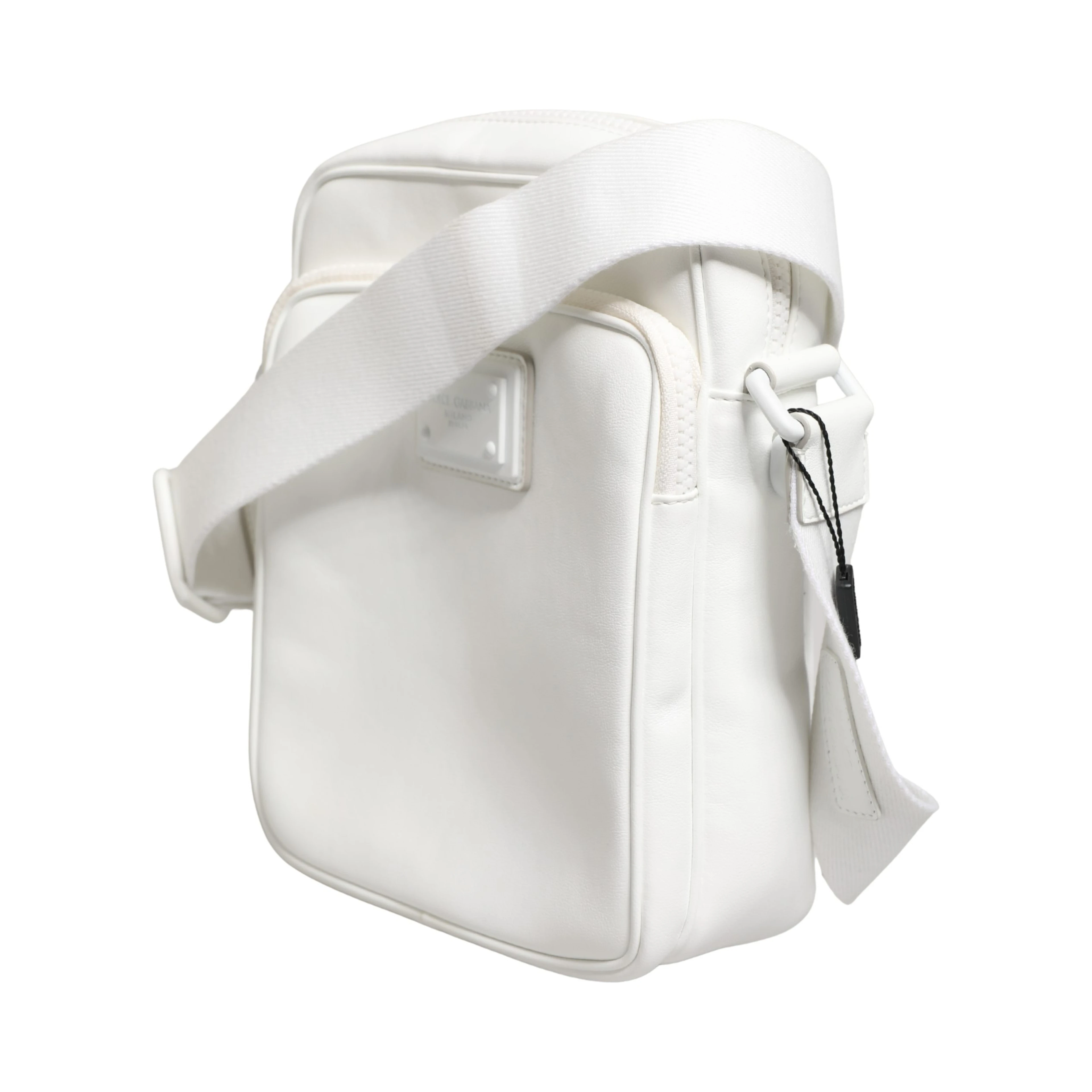 White Logo Plaque Crossbody Shoulder Borse Men Bag