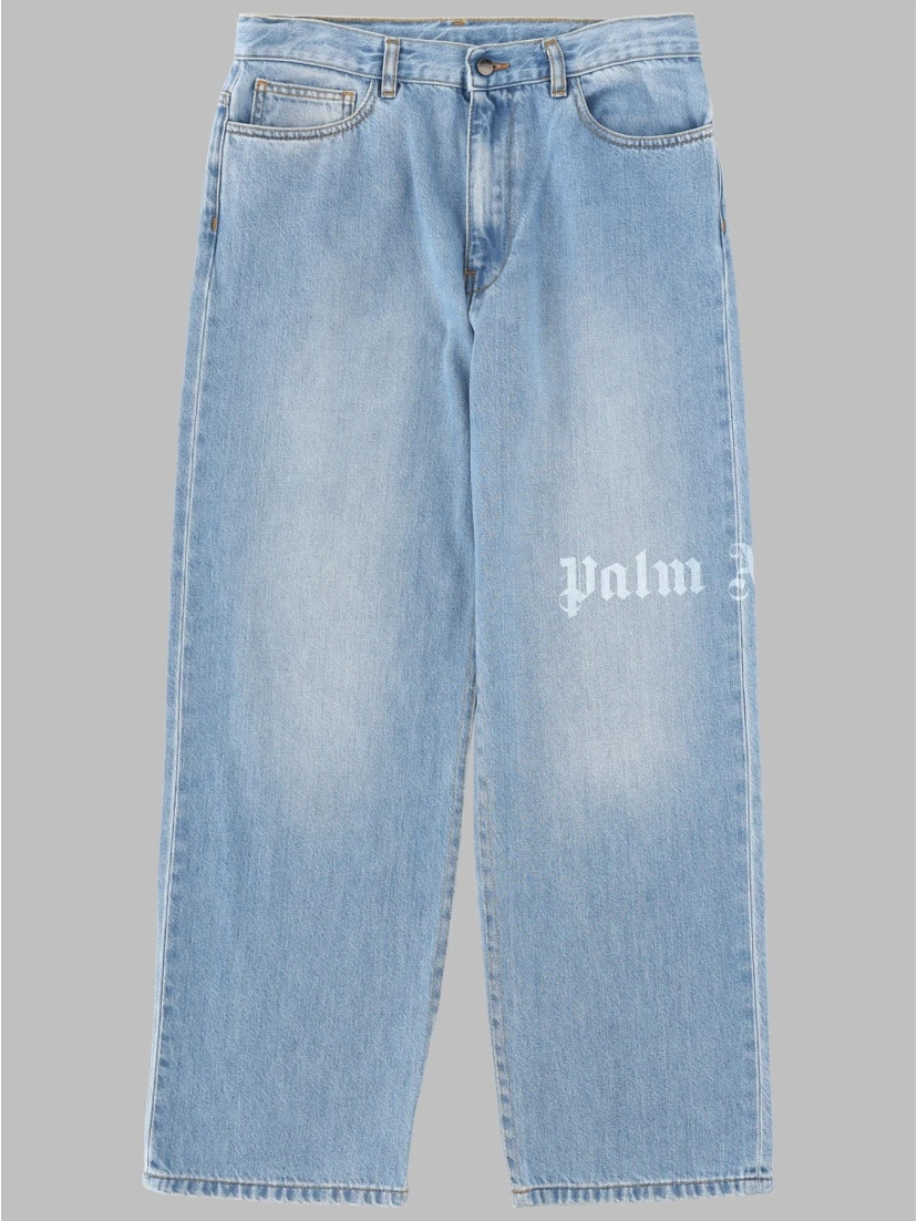 logo baggy denim pants medium boy