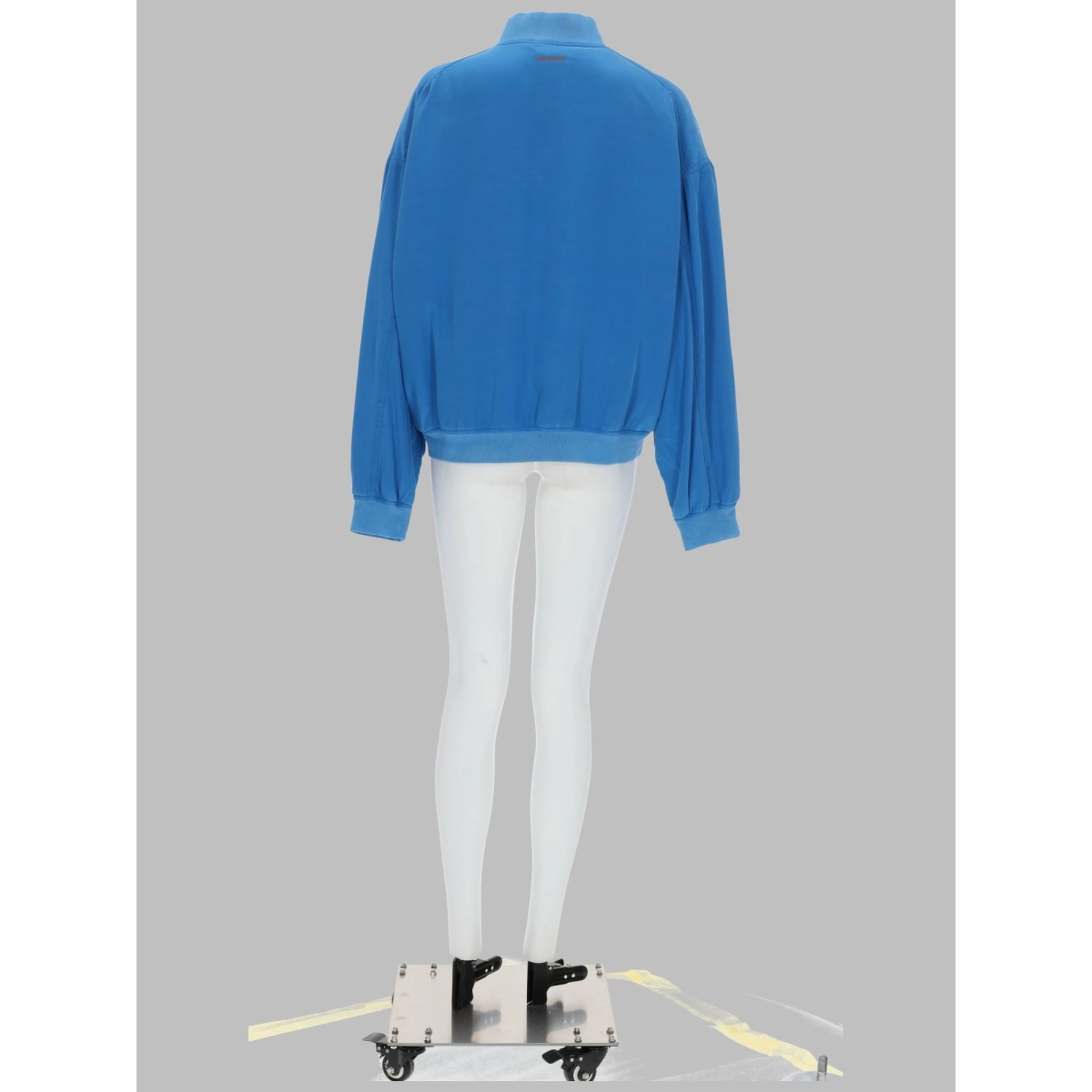 BLOUSON CON ZIP IN POPELINE DI SETA