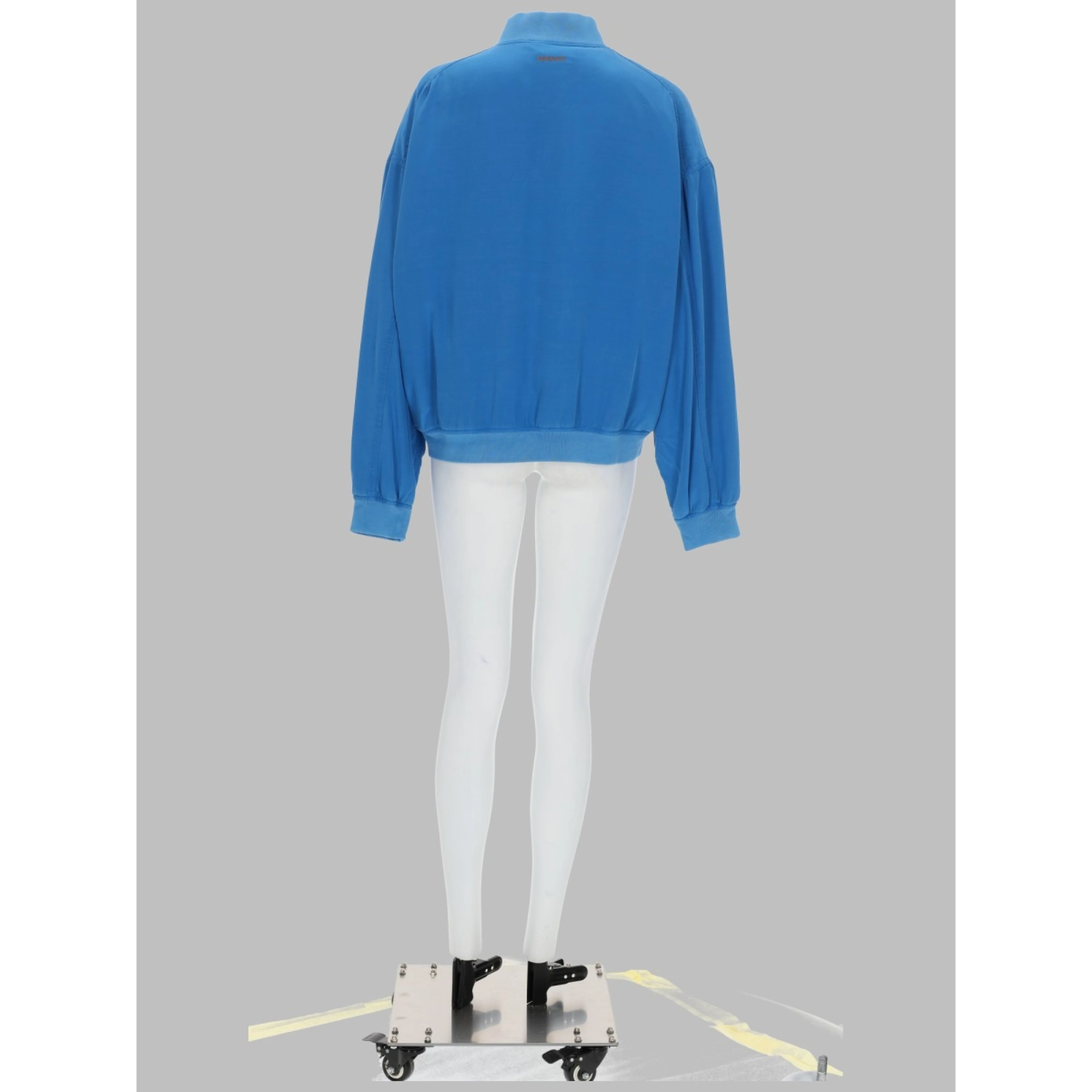 BLOUSON CON ZIP IN POPELINE DI SETA