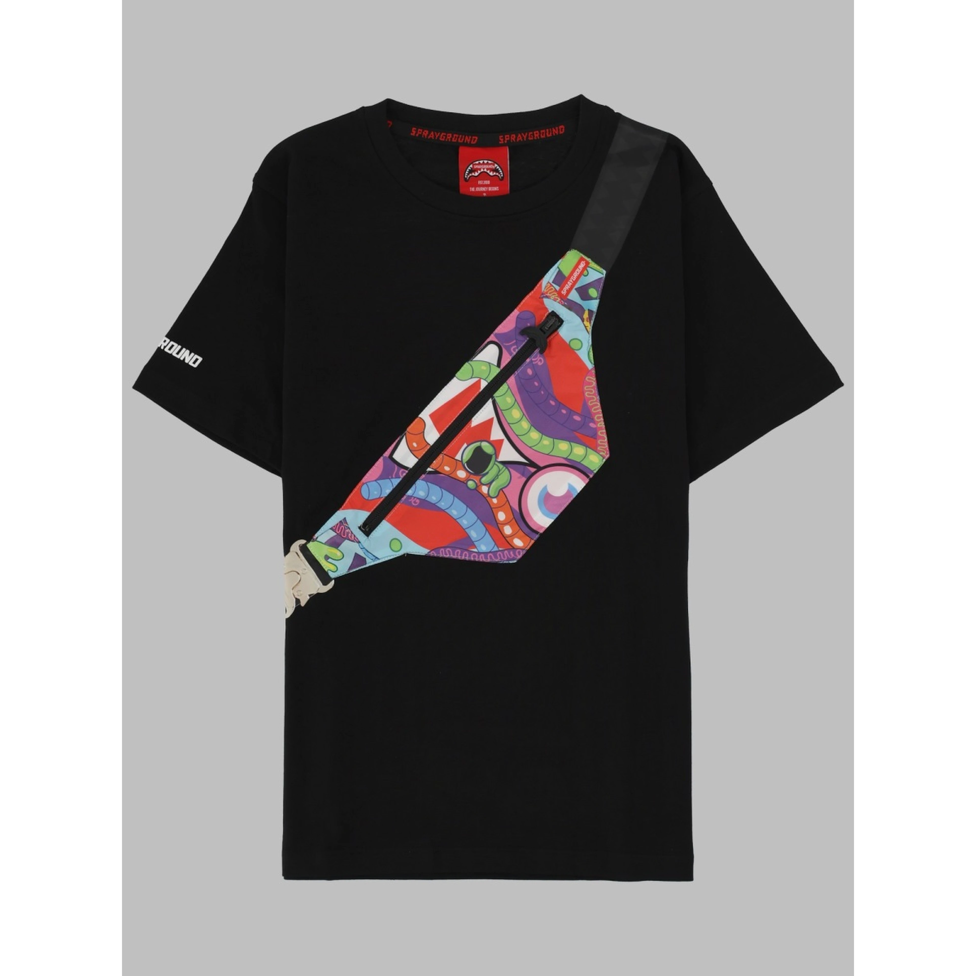 mind trip crossbody reg t-
shirt blk