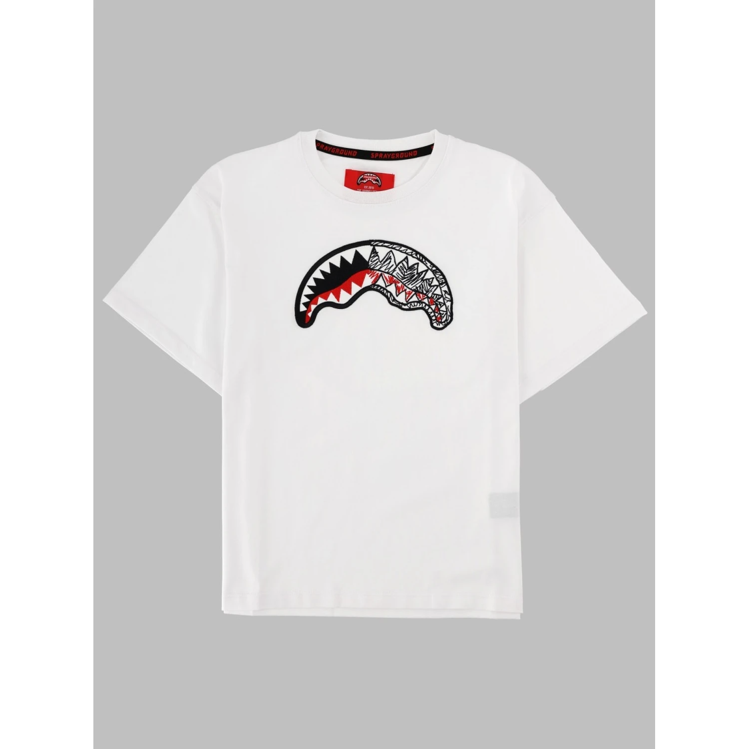 sketch shark white over t-shirt